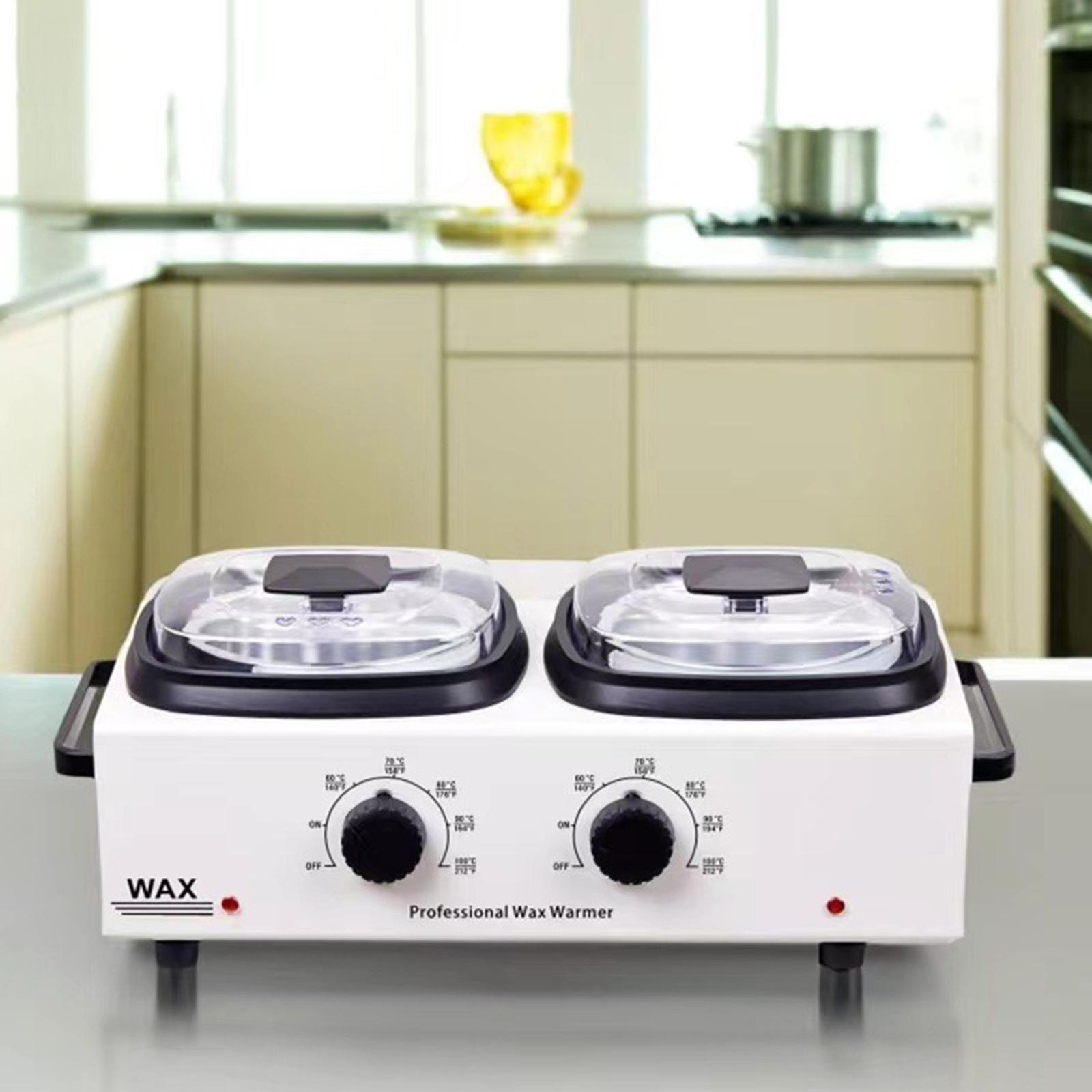 Wax Warmer - เครื่องอุ่นแว็กซ์ไฟฟ้าแบบหม้อคู่ระดับมืออาชีพ สำหรับร้านเสริมสวย ใช้สำหรับการกำจัดขนทั่วร่างกายและใบหน้า