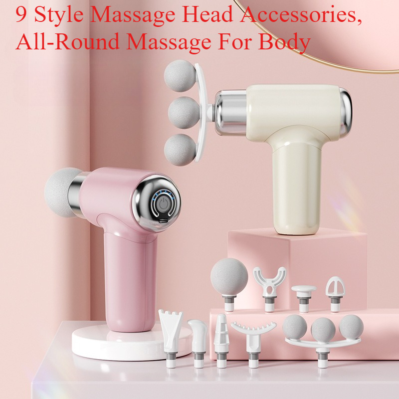 Massage Gun - ปืนนวดพกพาขนาดเล็ก ปืนนวดเนื้อเยื่อแบบมือถือ สำหรับผ่อนคลายกล้ามเนื้อเนื้อเยื่อชั้นลึก ปรับความเร็วได้ สำหรับร่างกาย หลัง