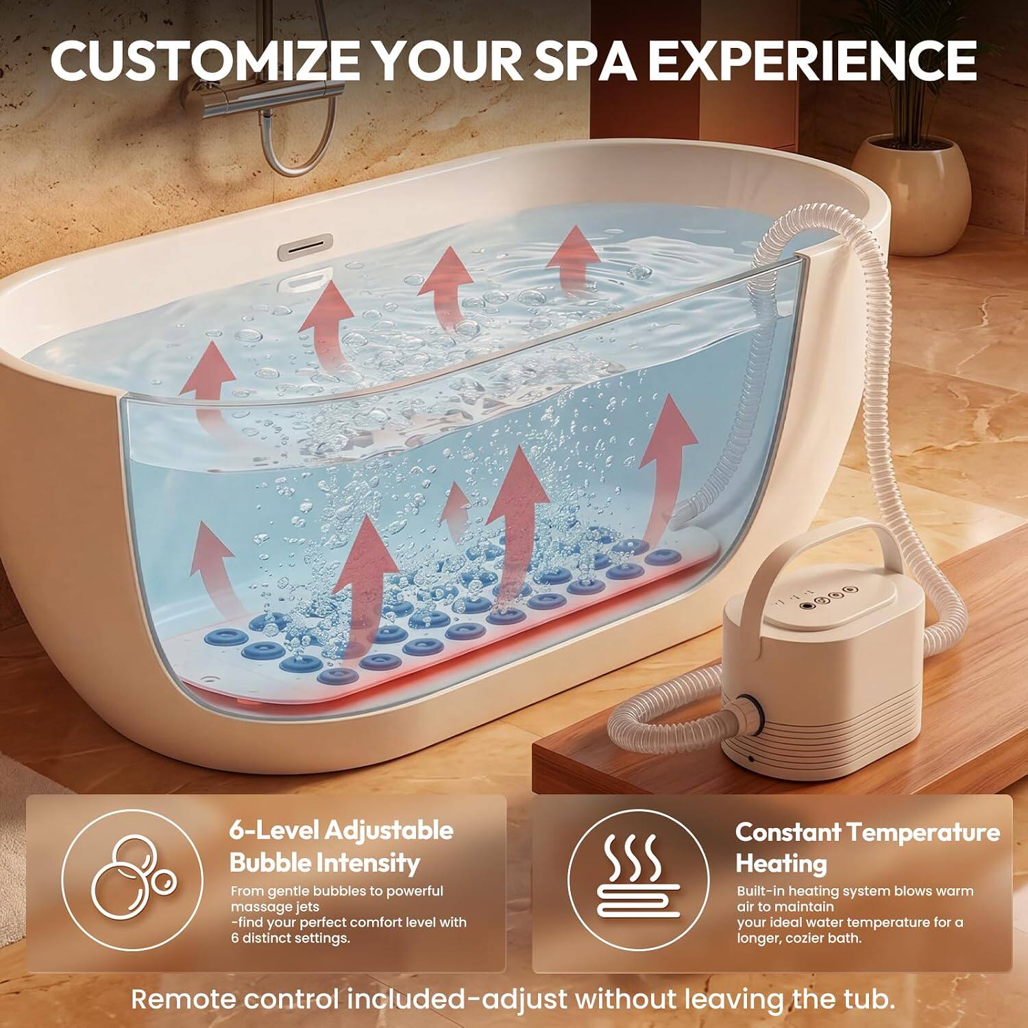 แผ่นนวดฟองสบู่สำหรับอ่างอาบน้ำ - Spa Massager บทวิจารณ์และราคา