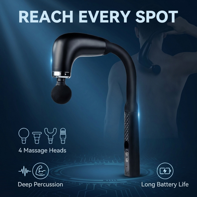 ปืนนวดกล้ามเนื้อไฟฟ้า 4 หัว นว - Massage Gun บทวิจารณ์และราคา