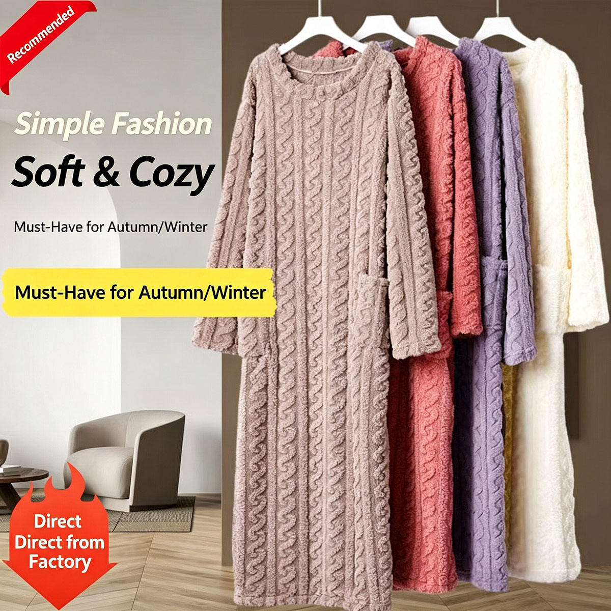 ชุดนอนผ้ากำมะหยี่คอรัลสำหรับฤด - Bathrobe บทวิจารณ์และราคา
